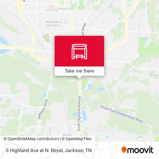 S Highland Ave at N. Royal map