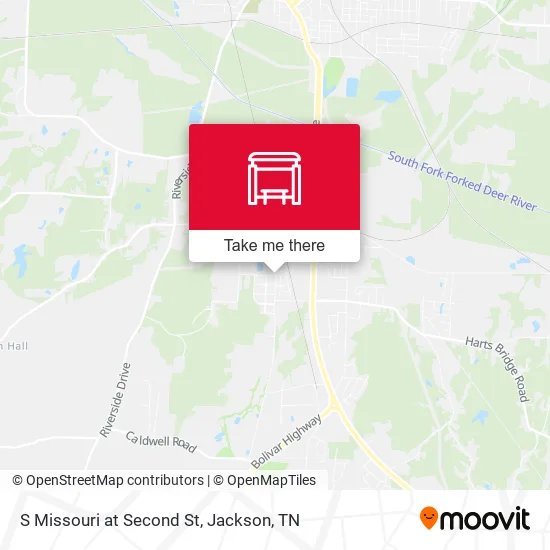 S Missouri at Second St map