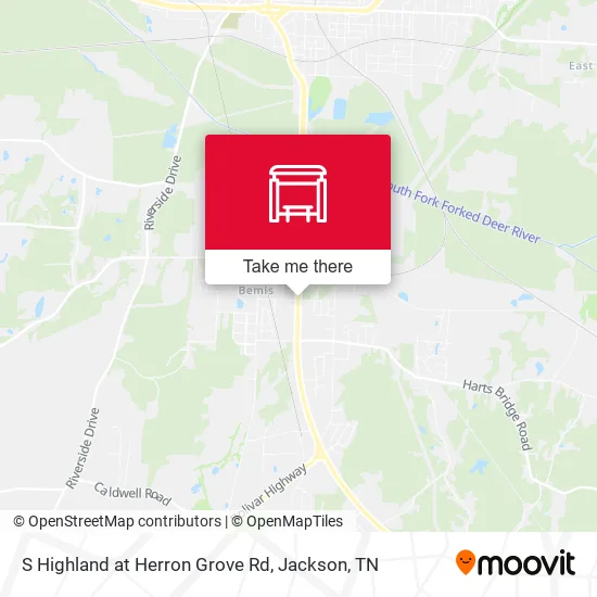 S Highland at Herron Grove Rd map