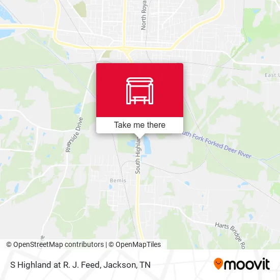 S Highland at R. J. Feed map