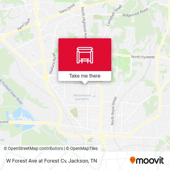 W Forest Ave at Forest Cv map