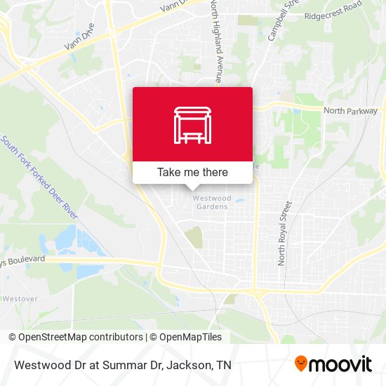Westwood Dr at Summar Dr map