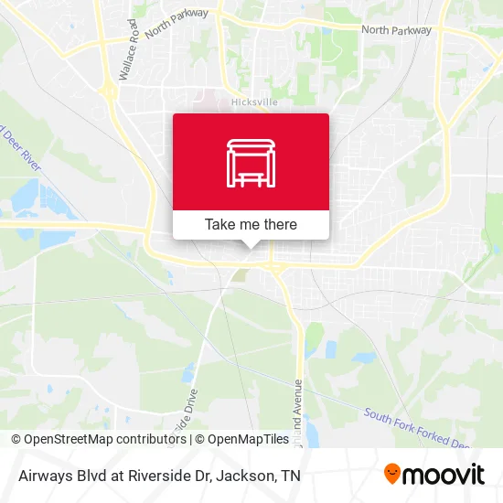 Airways Blvd at Riverside Dr map