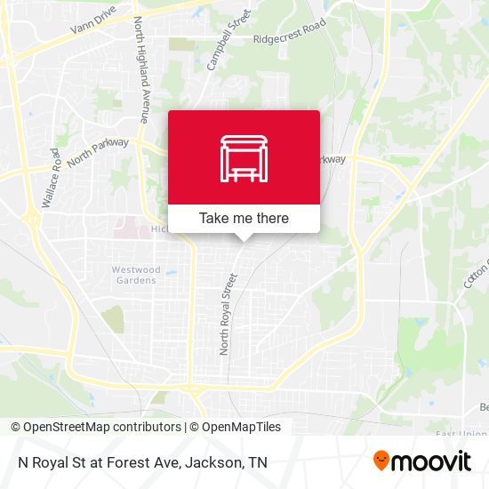 N Royal St at Forest Ave map