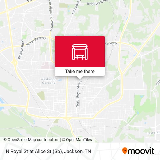 N Royal St at Alice St (Sb) map