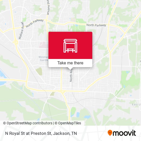 N Royal St at Preston St map
