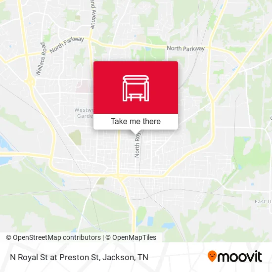 N Royal St at Preston St map