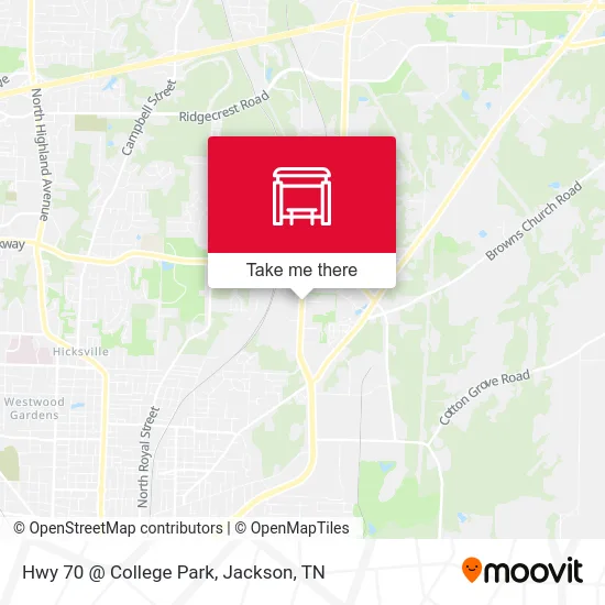 Hwy 70 @ College Park map