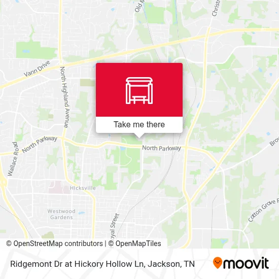 Ridgemont Dr at Hickory Hollow Ln map