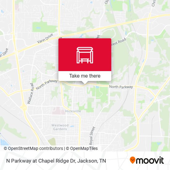 N Parkway at Chapel Ridge Dr map