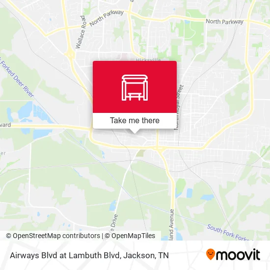 Airways Blvd at Lambuth Blvd map