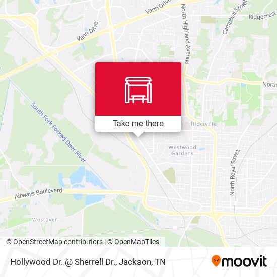 Mapa de Hollywood Dr. @ Sherrell Dr.