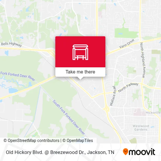 Old Hickory Blvd. @ Breezewood Dr. map