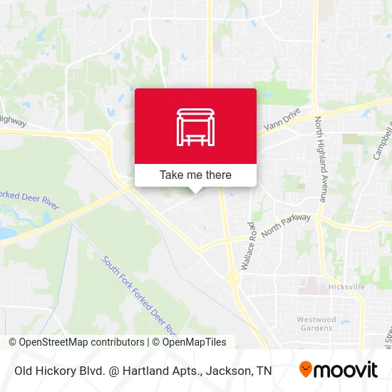 Old Hickory Blvd. @ Hartland Apts. map