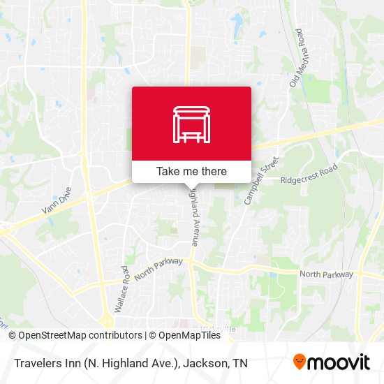Travelers Inn (N. Highland Ave.) map
