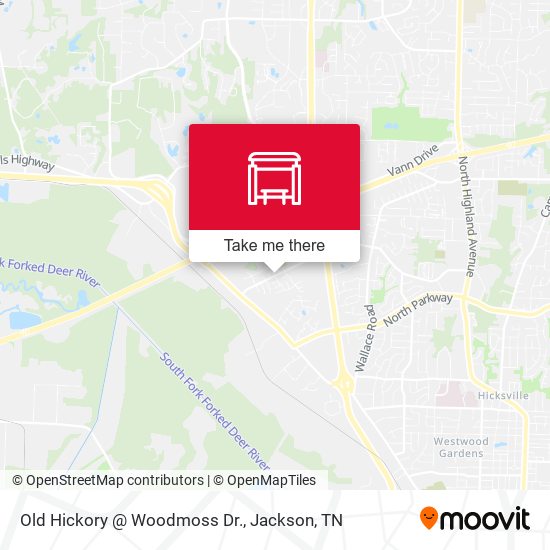 Old Hickory @ Woodmoss Dr. map