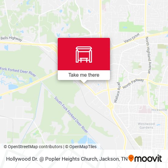 Hollywood Dr. @ Popler Heights Church map