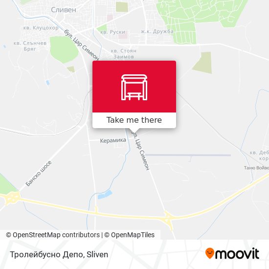 Тролейбусно Депо map