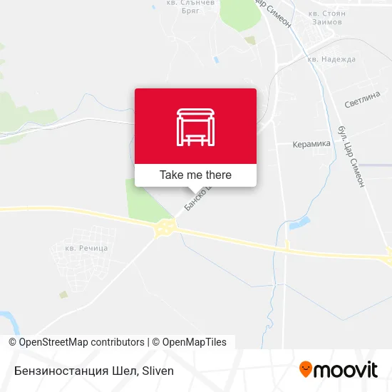 Карта Бензиностанция Шел