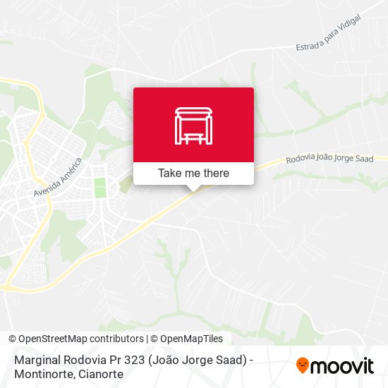 Marginal Rodovia Pr 323 (João Jorge Saad) - Montinorte map