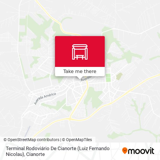 Terminal Rodoviário De Cianorte (Luiz Fernando Nicolau) map