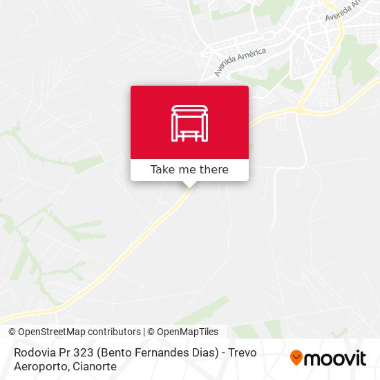 Mapa Rodovia Pr 323 (Bento Fernandes Dias) - Trevo Aeroporto