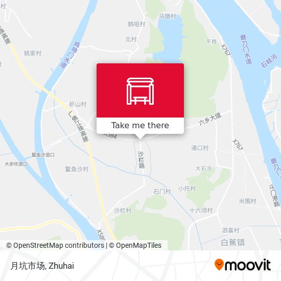 月坑市场 map