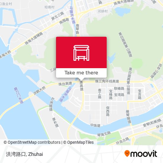 洪湾路口 map