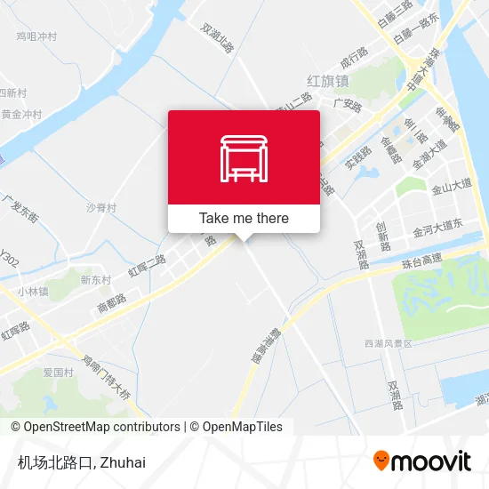 机场北路口 map