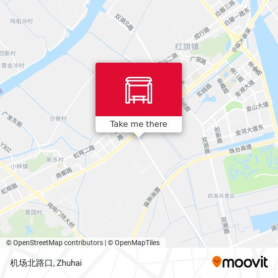 机场北路口 map