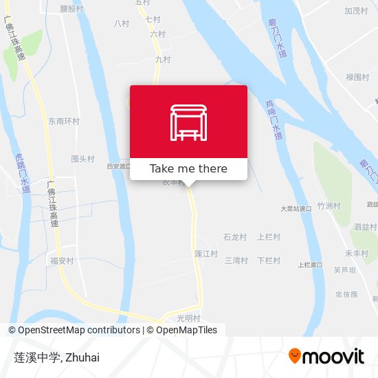 莲溪中学 map