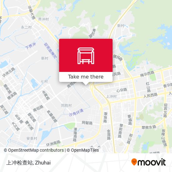 上冲检查站 map