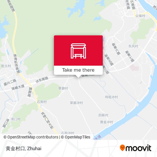 黄金村口 map