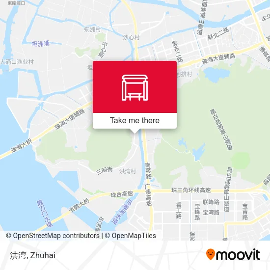 洪湾 map