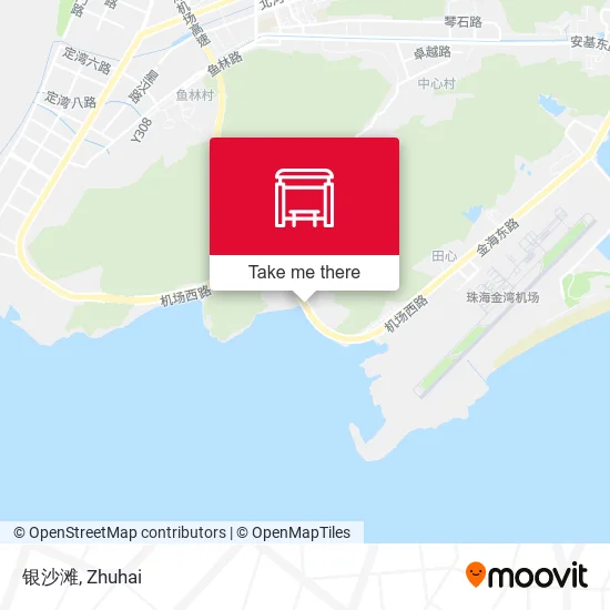 银沙滩 map