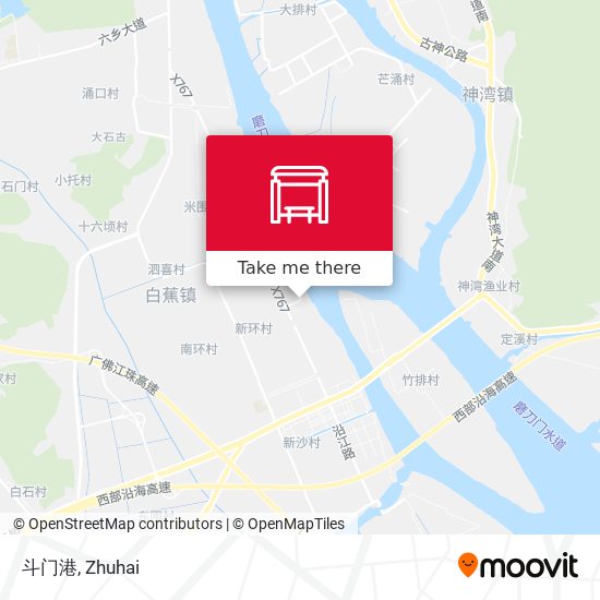 斗门港 map