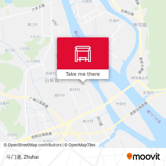 斗门港 map