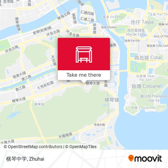 横琴中学 map