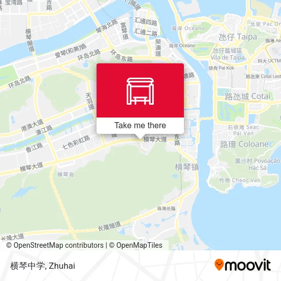 横琴中学 map