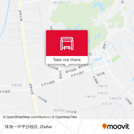珠海一中平沙校区 map