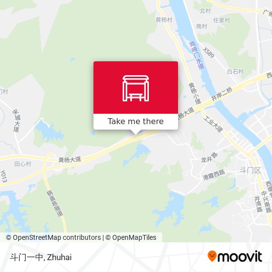 斗门一中 map