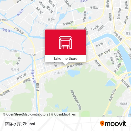 南屏水库 map