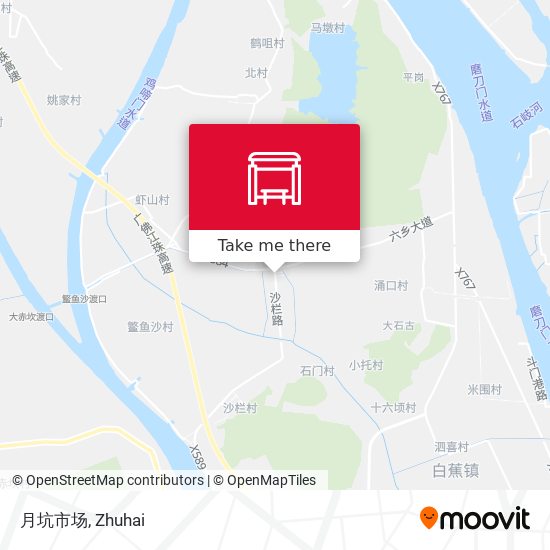 月坑市场 map