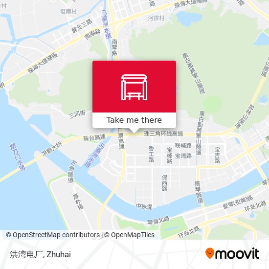 洪湾电厂 map