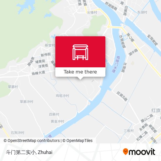 斗门第二实小 map