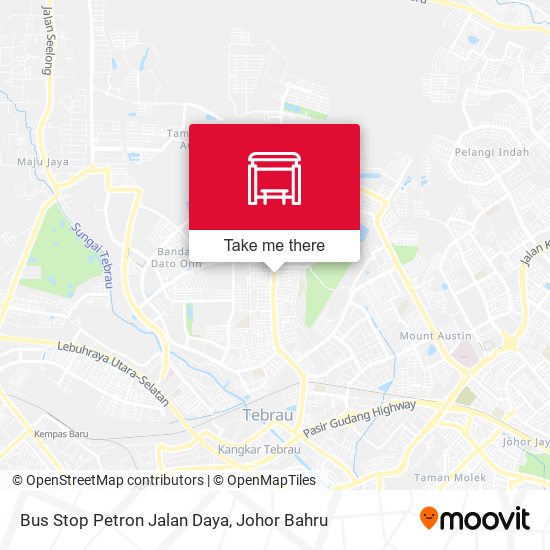 Bus Stop Petron Jalan Daya map