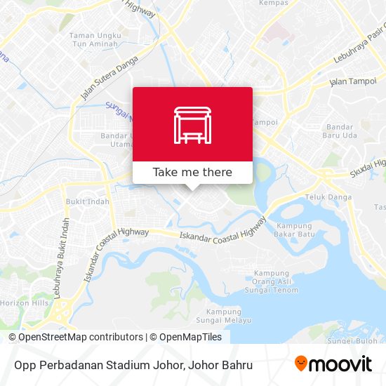 Opp Perbadanan Stadium Johor map