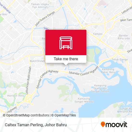 Caltex Taman Perling map