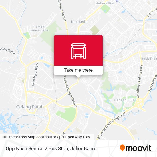 Opp Nusa Sentral 2 Bus Stop map