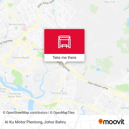 Al Ku Motor Plentong map